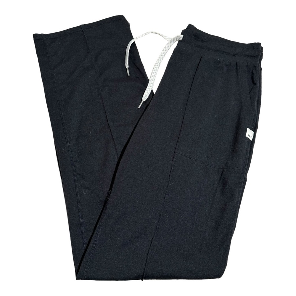 Vuori Halo Wide Leg Flare Pant in Black Size Small